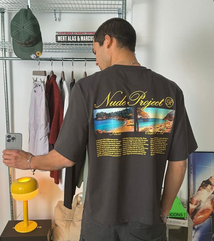 COSTA CROPPED TEE ASH